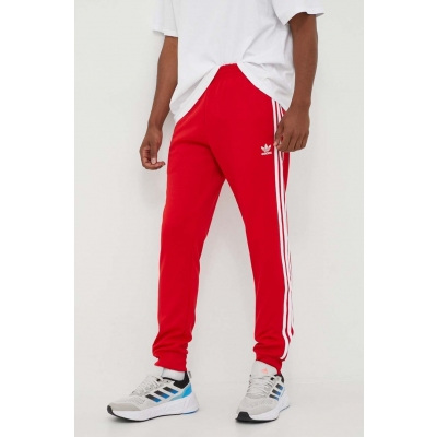 adidas Originals pantaloni de trening culoarea rosu, cu imprimeu