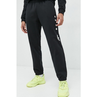 adidas Originals pantaloni de trening din bumbac barbati, culoarea negru, cu imprimeu