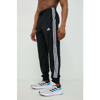 Adidas pantaloni de antrenament barbati, culoarea negru, cu imprimeu