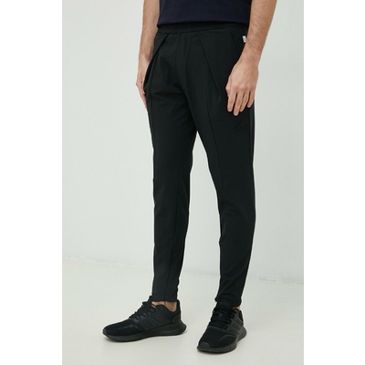 adidas pantaloni de antrenament Barbati, culoarea negru, neted