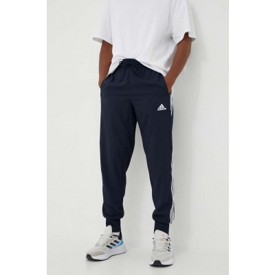 adidas pantaloni de trening culoarea albastru marin, cu imprimeu