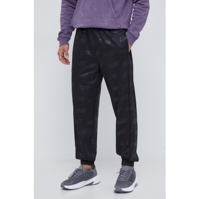adidas pantaloni de trening culoarea negru, cu imprimeu