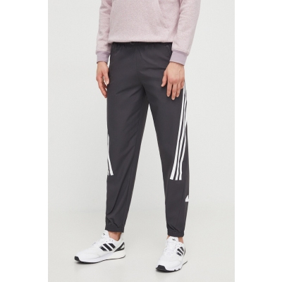 adidas pantaloni de trening culoarea negru, cu imprimeu