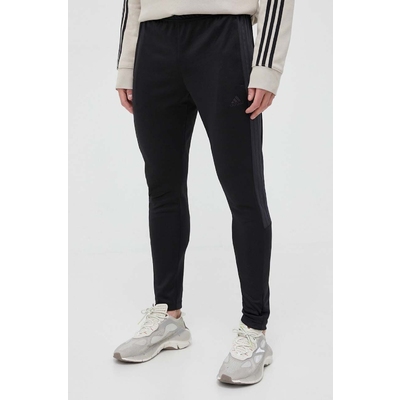 adidas pantaloni de trening culoarea negru, neted