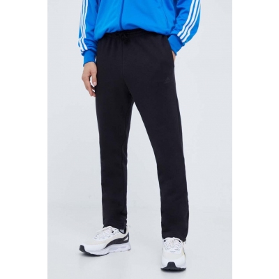 adidas pantaloni de trening culoarea negru, neted