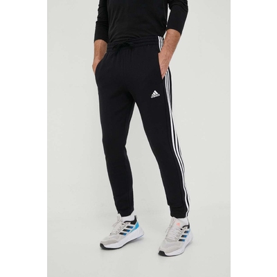 adidas pantaloni de trening din bumbac culoarea negru, cu imprimeu