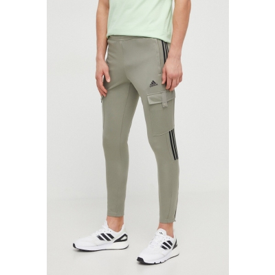adidas pantaloni de trening TIRO culoarea verde, cu imprimeu