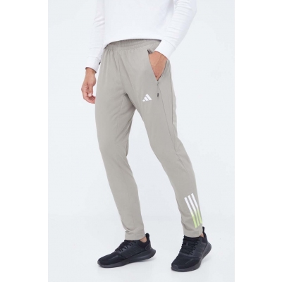 adidas Performance pantaloni de antrenament Train Icons culoarea verde, cu imprimeu