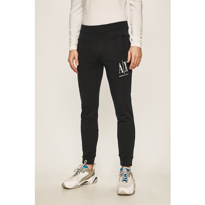 Armani Exchange Pantaloni bÄƒrbaÈ›i, culoarea albastru marin, material neted