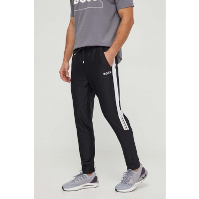 Boss Green pantaloni de trening culoarea negru, neted