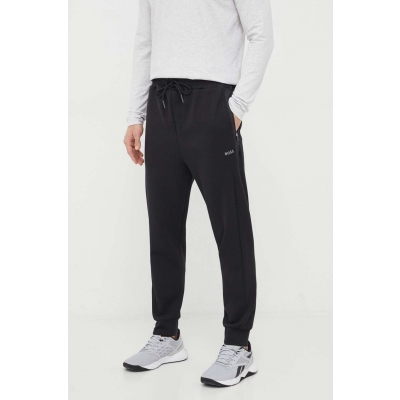 Boss Green pantaloni de trening culoarea negru, neted