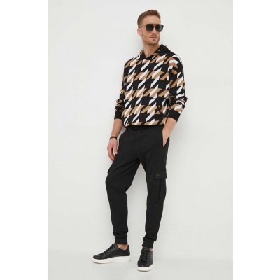 Boss Orange pantaloni BOSS ORANGE barbati, culoarea negru, neted