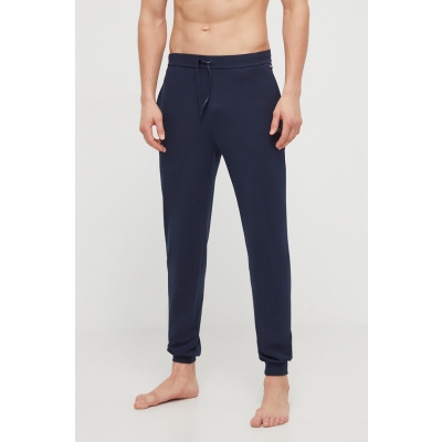 BOSS pantaloni de lounge culoarea albastru marin, neted