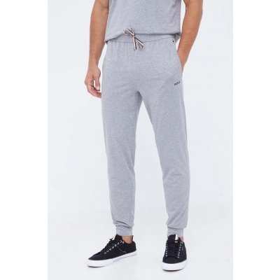 BOSS pantaloni de lounge culoarea gri, cu imprimeu