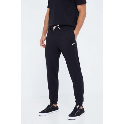 BOSS pantaloni de lounge culoarea negru, cu imprimeu