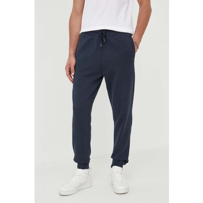 BOSS pantaloni de trening din bumbac BOSS CASUAL culoarea gri, neted