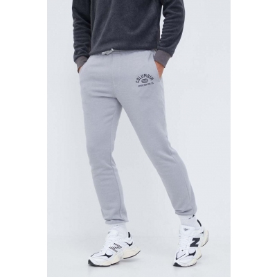 Columbia pantaloni de trening culoarea gri, cu imprimeu