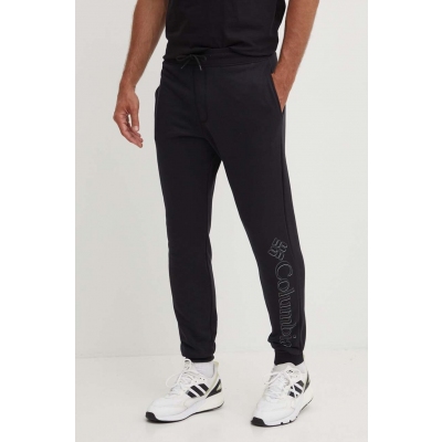 Columbia pantaloni de trening culoarea negru, neted 1911601-010