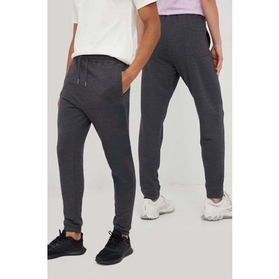 Fila pantaloni de trening culoarea gri, cu imprimeu