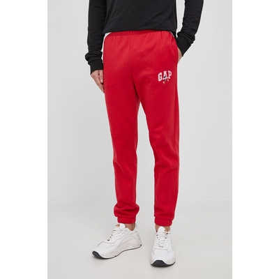 GAP pantaloni barbati, culoarea rosu, cu imprimeu