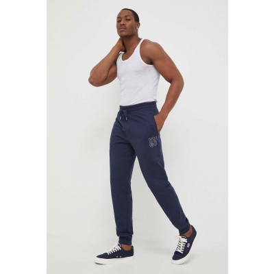 HUGO pantaloni lounge din bumbac neted