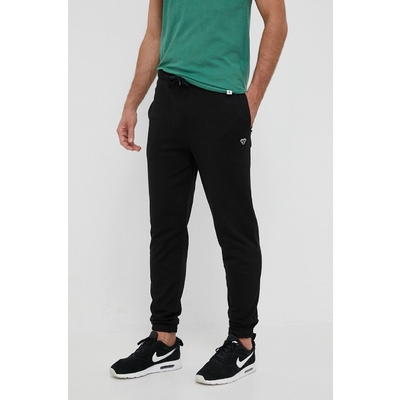 Hummel pantaloni de trening din bumbac culoarea negru, cu imprimeu
