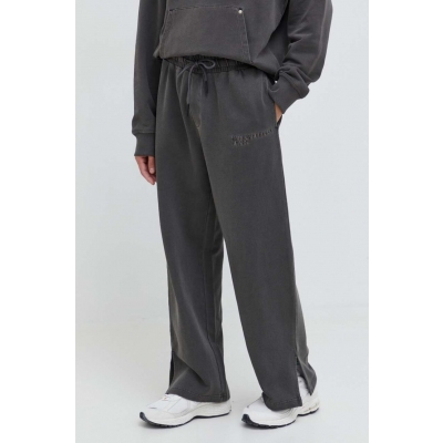 Karl Lagerfeld Jeans pantaloni de trening din bumbac culoarea gri, neted