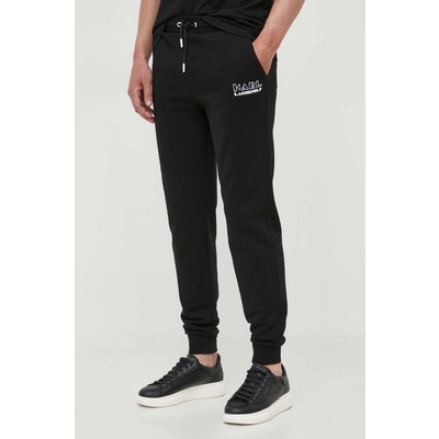 Karl Lagerfeld pantaloni de trening culoarea negru, neted