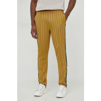 Lacoste pantaloni de trening culoarea maro, modelator