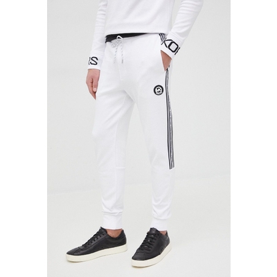 Michael Kors pantaloni barbati, culoarea alb, cu imprimeu