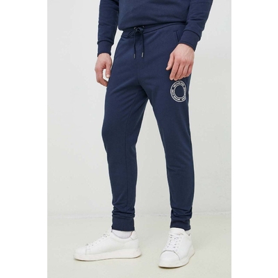 Michael Kors pantaloni de trening culoarea albastru marin, neted