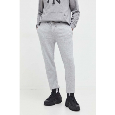 New Era pantaloni de trening culoarea gri, melanj