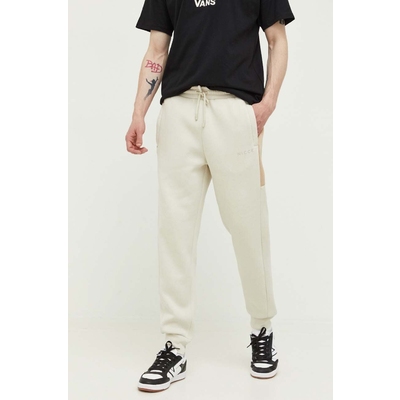 Nicce pantaloni de trening culoarea bej, cu imprimeu