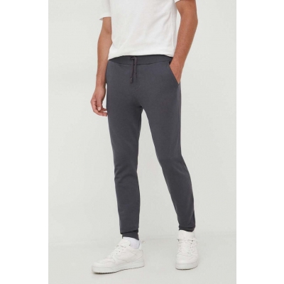 North Sails pantaloni de trening din bumbac culoarea gri, neted