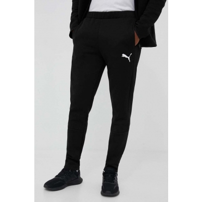 Puma pantaloni de antrenament culoarea negru, cu imprimeu