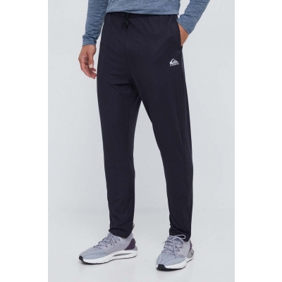 Quiksilver pantaloni de antrenament culoarea negru, neted