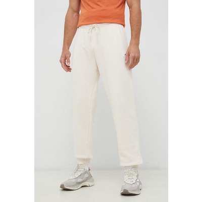 Reebok Classic pantaloni de trening din bumbac culoarea bej, neted HS9153-NONDYE
