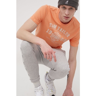 Reebok pantaloni HA9021 barbati, culoarea gri, melanj