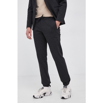 Sisley Pantaloni bÄƒrbaÈ›i, culoarea negru, material neted