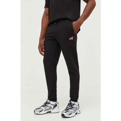 Tommy Jeans pantaloni de trening culoarea negru, melanj