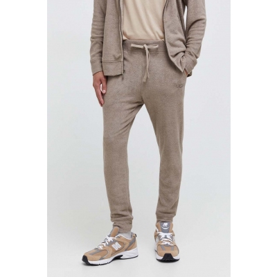 UGG pantaloni de trening culoarea maro, neted