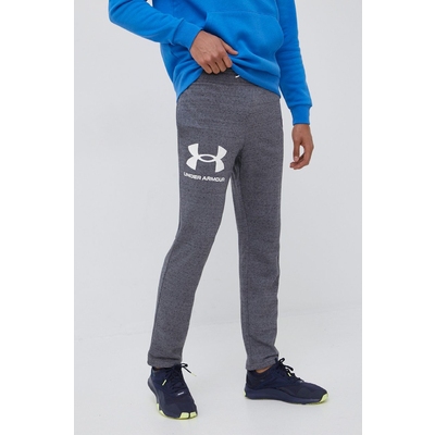 Under Armour pantaloni de trening 1361644 barbati, culoarea gri, neted