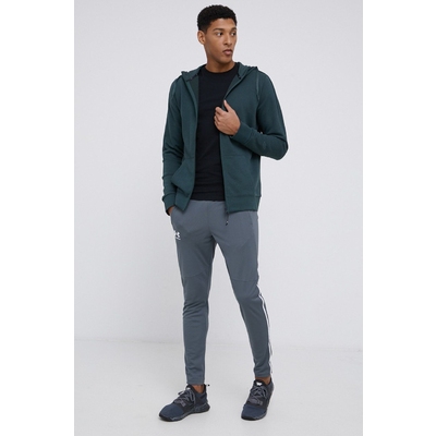 Under Armour pantaloni de trening Pique culoarea gri, neted