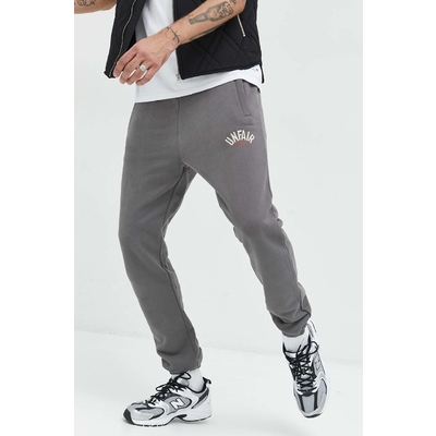 Unfair Athletics pantaloni de trening din bumbac barbati, culoarea gri, cu imprimeu