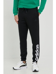 adidas pantaloni de trening barbati, culoarea negru, cu imprimeu