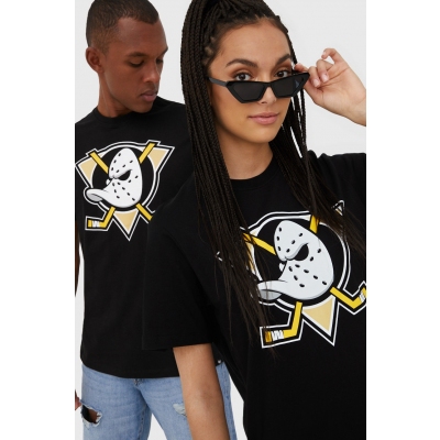 47brand tricou din bumbac Mlb Anaheim Ducks culoarea negru, cu imprimeu