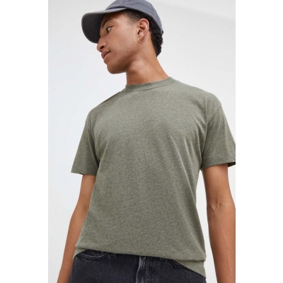 Abercrombie & Fitch tricou barbati, culoarea verde, melanj
