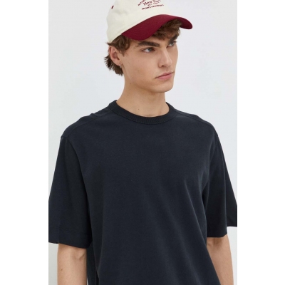 Abercrombie & Fitch tricou din bumbac culoarea negru, neted