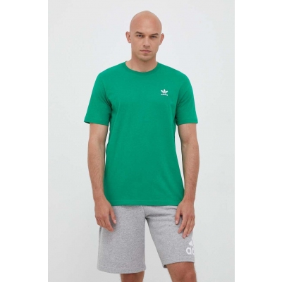adidas Originals tricou din bumbac culoarea verde, cu imprimeu