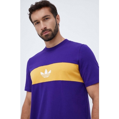 adidas Originals tricou din bumbac culoarea violet, modelator